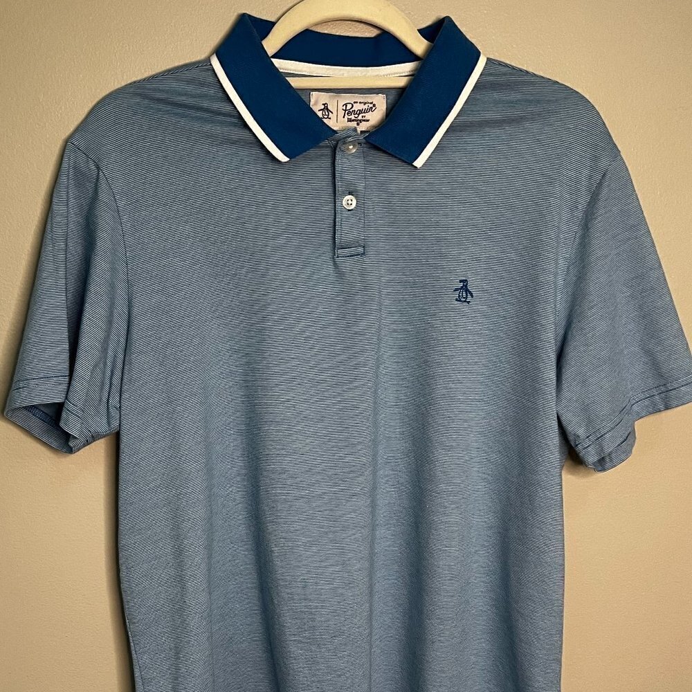 Original Penguin Men's Button Down Polo Shirt Size L